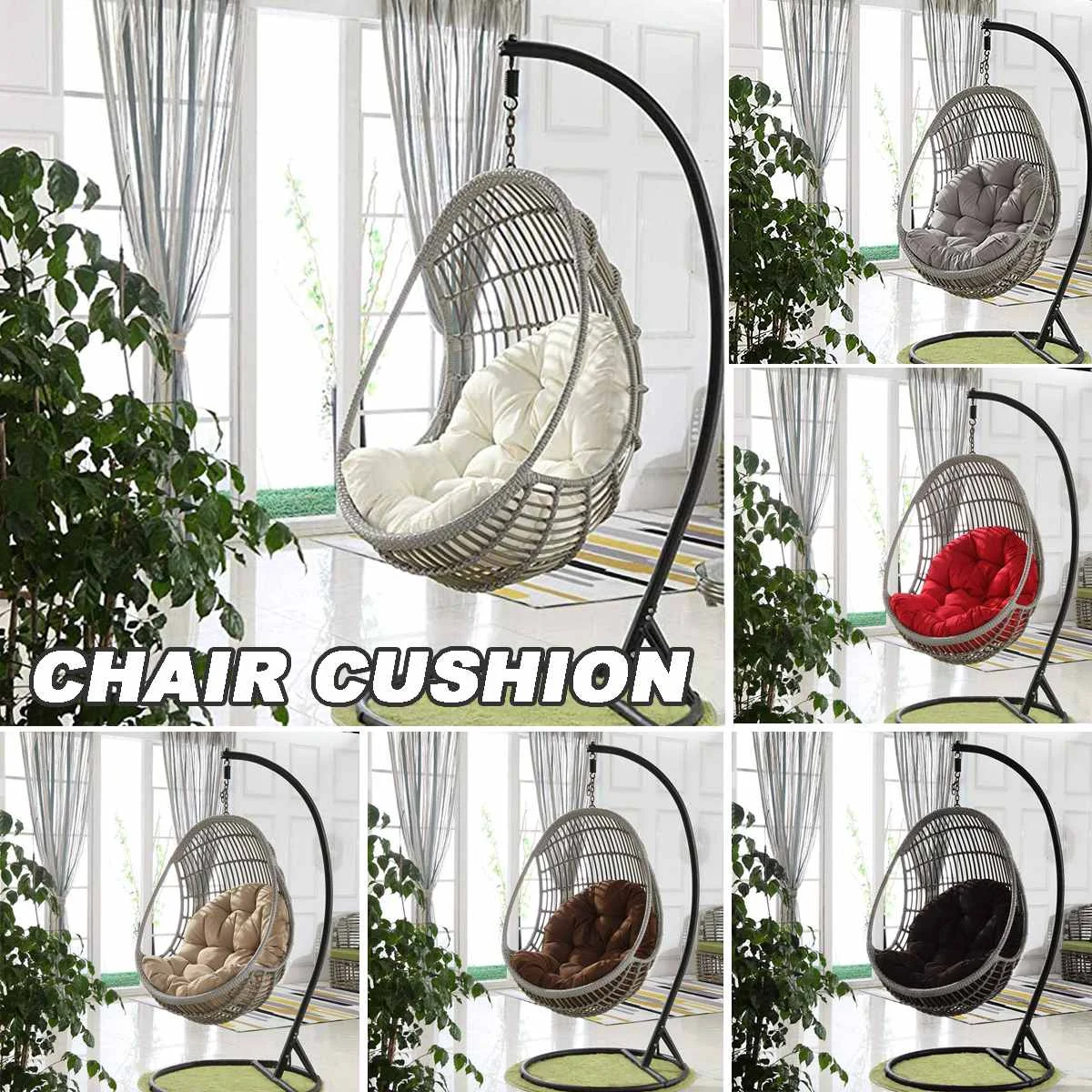 

Swing Chair Cushion Hanging Chair Cushion Skin-friendly Soft Swing Chair Cushion for Indoor Outdoor Balcony