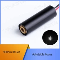 d10x30mm adjustable focus 980nm 1mw 5mw 10mw 30mw 50mw 100mw ir dot laser diode module industrial grade acc driver tylasers