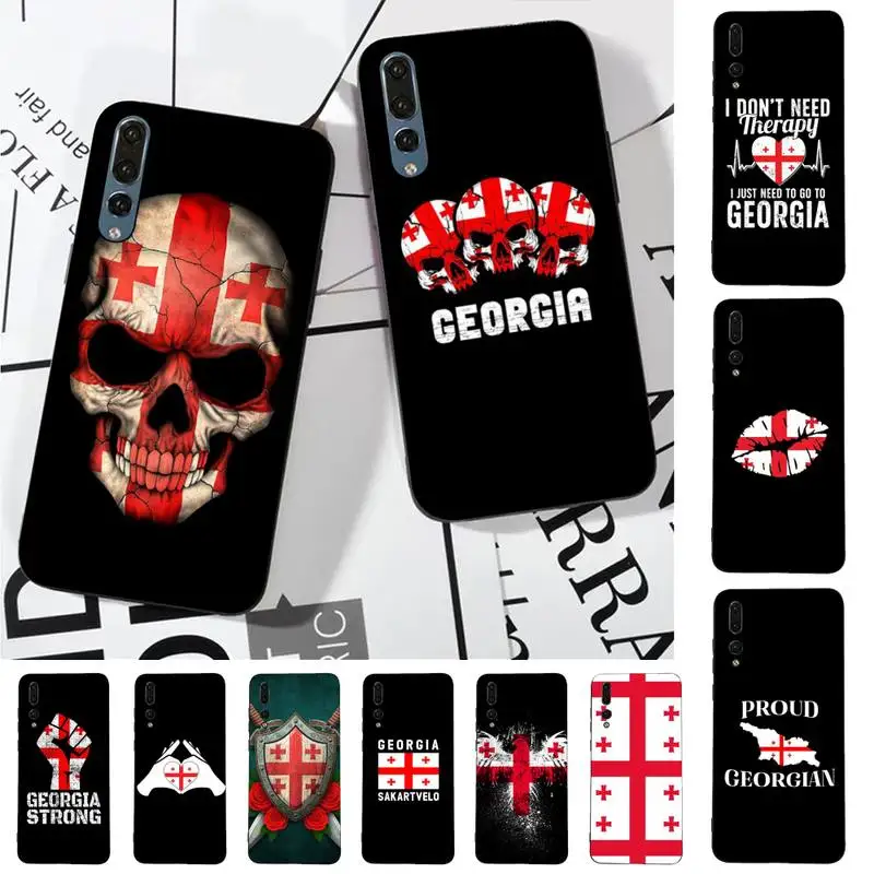 

Georgia flag Phone Case for Huawei P30 40 20 10 8 9 lite pro plus Psmart2019