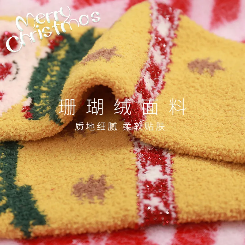 Детские рождественские носки для детей и взрослых детские зимние плотные