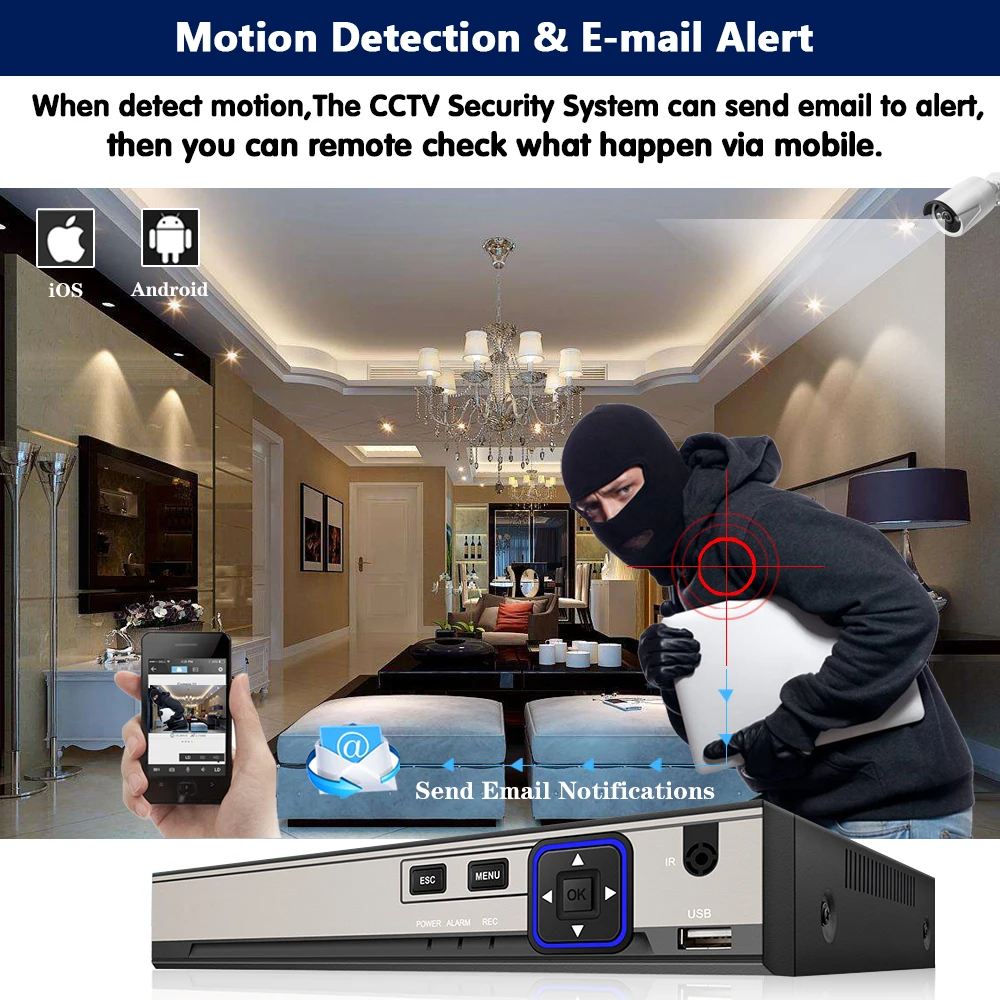 

H.265 4CH 5MP POE NVR Kit CCTV System Face Detection Recognition POE IP Camera IR Outdoor Video Security Surveillance Set