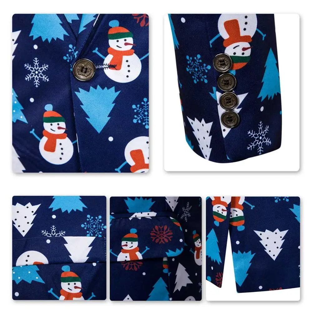 Мужские горячие рождественские куртки yunклос с принтом европейский размер