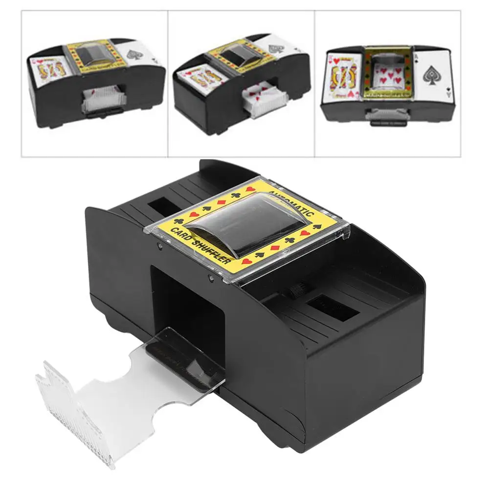 

Elderly Electric Automatic Shuffler 2-Deck Labor-Saving Poker Card Shuffler Game Entertainment And Card Shuffler Essentials Tool