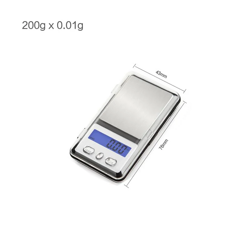 200gx0.01g Мини точные цифровые весы 0,001 г/0,01 г 50 г 100 г Карманные лабораторные весы лекарственные миллиграммовые электронные весы - Цвет: 200gx0.01g