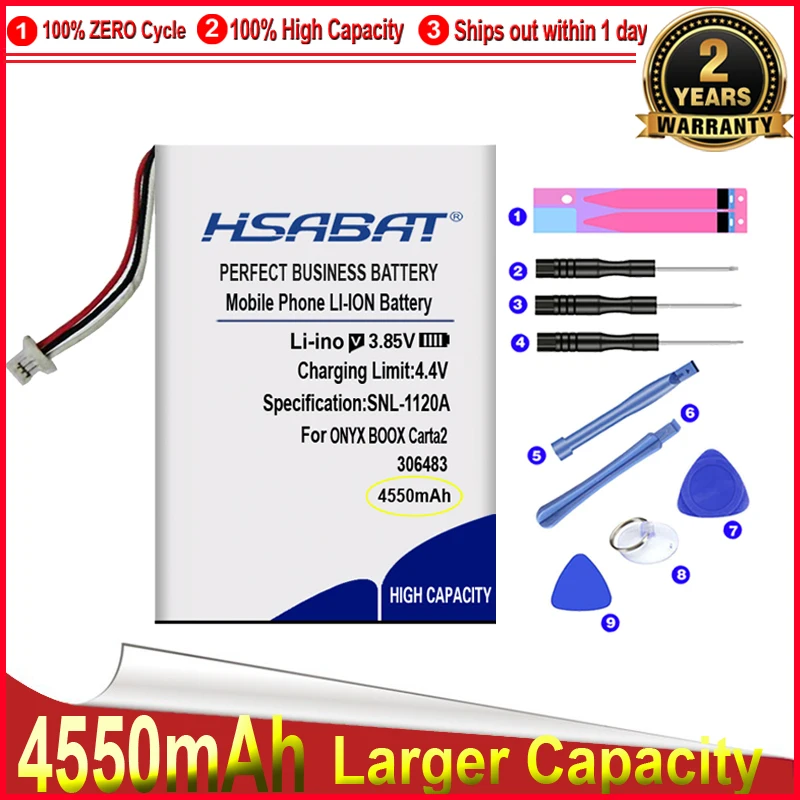 Аккумулятор HSABAT 0 Cycle для электронных книг ONYX BOOX DARWIN 3 4 C67LM Carta2 C67ML C63ML T76ML T76SML C65ML C65HD
