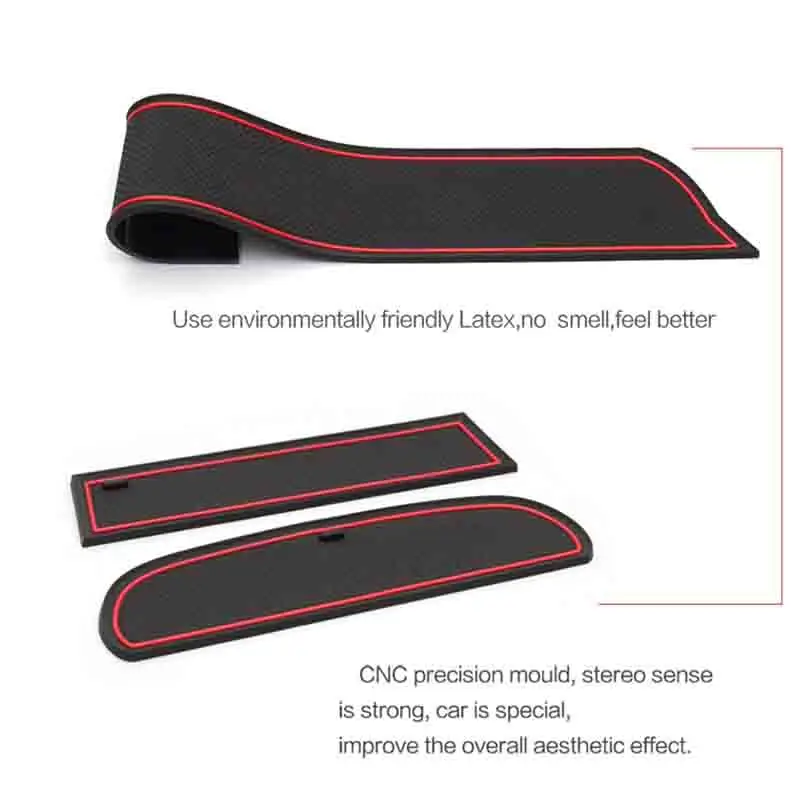 Автомобильный Стайлинг дверной коврик с желобом Нескользящие коврики прорезями