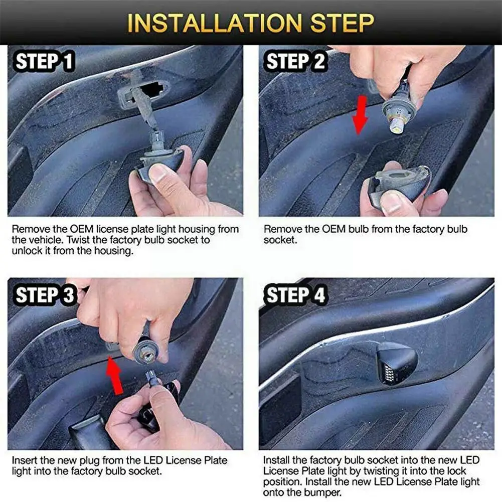 

2 шт. 6000k ксенон белый 18smd Oem-Полный светодиод для Silverado Sierra 1500 2500 3500 свет для номерного знака грузовика 12 В V1t9