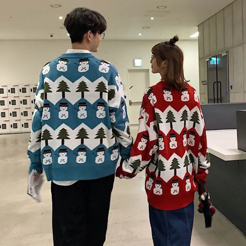 Liketkit мужские Рождественские свитера 2019 пары с рисунком Повседневные плотные