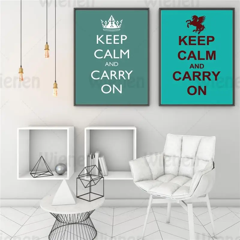 

America England Style Wall poster Art Keep Calm and Carry On Life Quote Canvas Painting Home Decor Cafe Decor Posters and Prints
