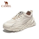 Кроссовки мужские сетчатые, на толстой подошве, дышащие, белые, осень 2021