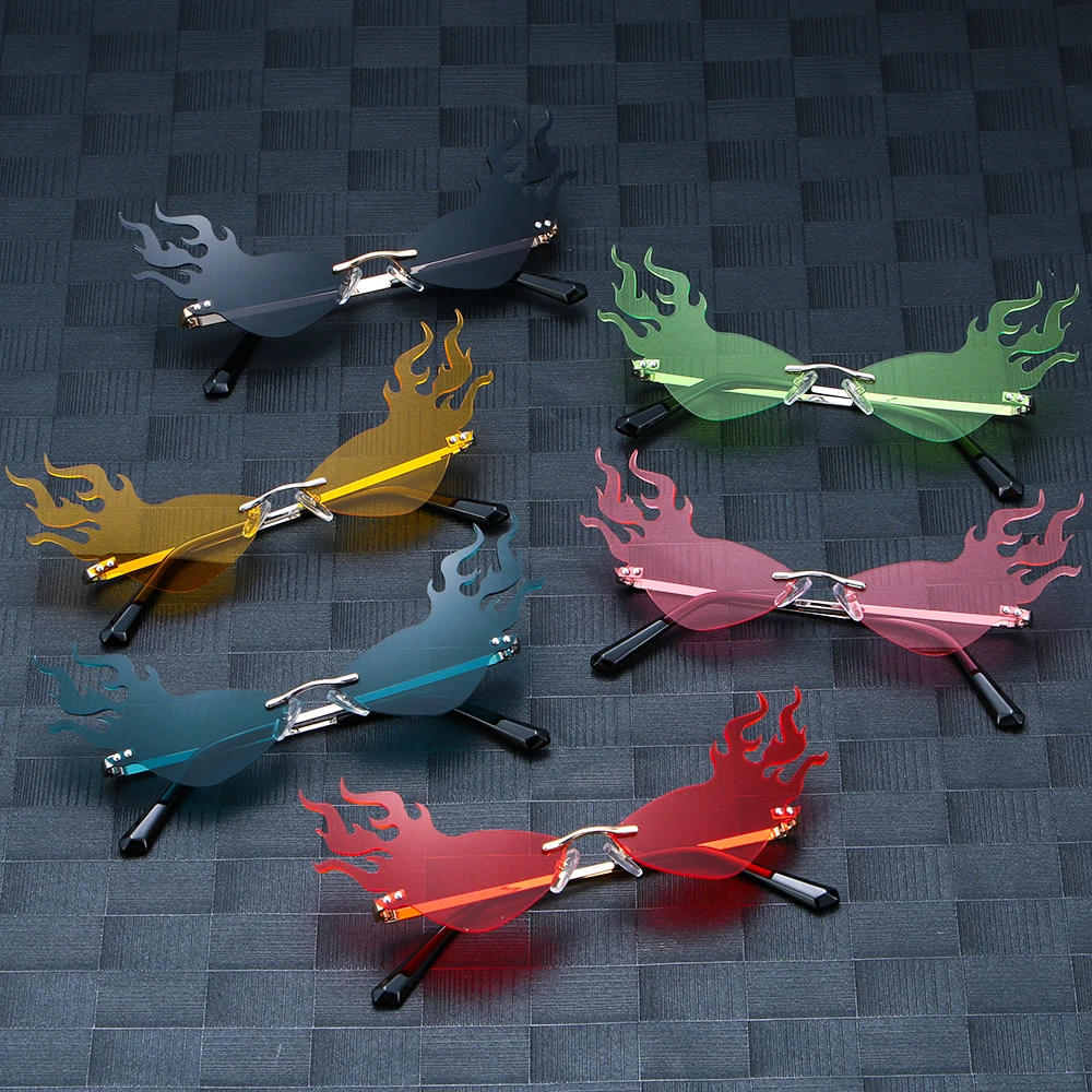 Очки солнцезащитные без оправы для мужчин и женщин Модные Узкие солнечные