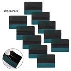 EHDIS 10 шт. Автомобильная виниловая пленка скребок для карт из углеродного волокна с краями фольги, войлочный скребк, оконные тонировочные наклейки, инструменты для очистки