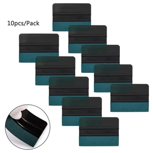 EHDIS 10 шт. Автомобильная виниловая пленка скребок для карт из углеродного волокна с краями фольги, войлочный скребк, оконные тонировочные наклейки, инструменты для очистки