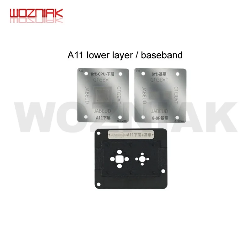 A11 lower JABE UD для iPhone A8 A9 A10 A11 A12 Baseband cpu BGA трафареты с магнитной основой позиционирования - Цвет: A11 lower