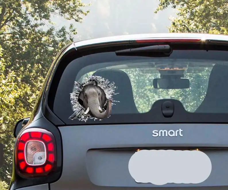

2021 Elephant window decal, car sticker, elephant car sticker