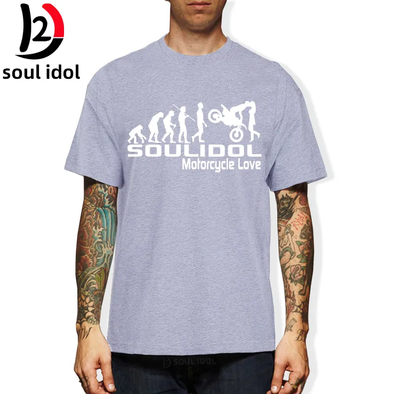

D2 Summer Evolution Motorcycle Love T Shirts Men Funny Design Short Sleeve Cotton O-neck Motor T-shirts soul idol Tops
