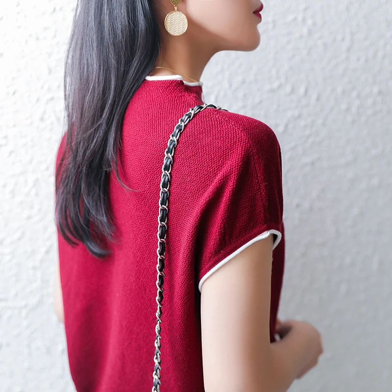 Short Sleeve Sweater Women Sweaters And Pullovers 100% Cotton Shirt Female Pullover Knitted Summer Jumpers Tops | Женская одежда