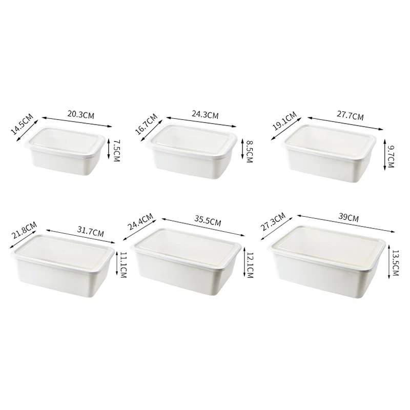 

1/6pcs Refrigerator Organizer Bins Fridge Organizers Storage Box for Freezer Cabinets RT88