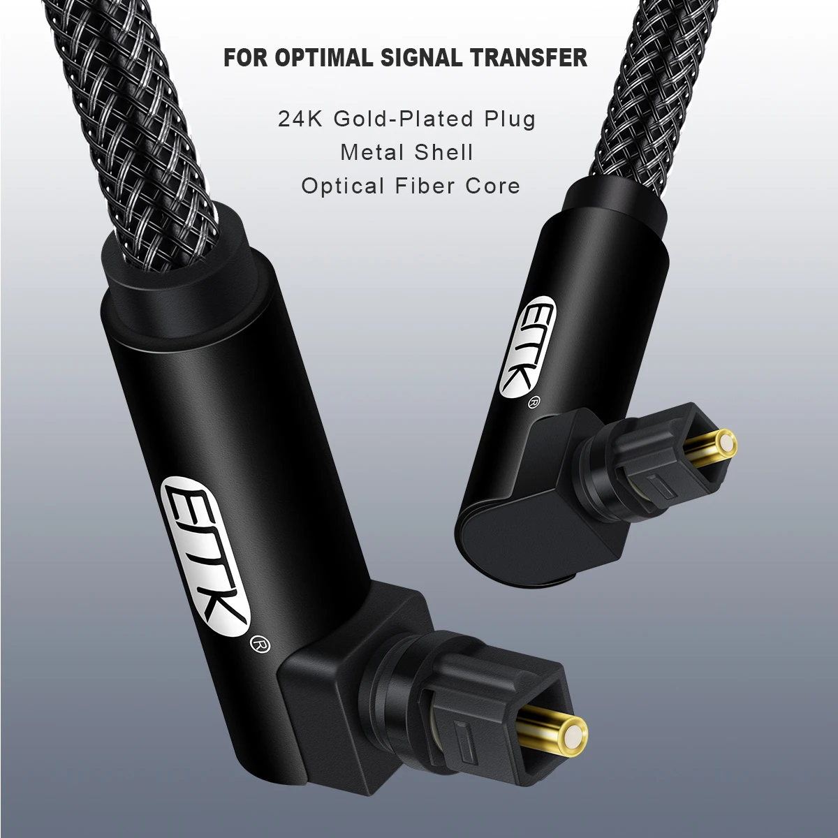 Double 90 Degree Toslink Optical Cable 360 Free-Rotating Plug Fiber Optic S/PDIF Male to for TV | Электроника