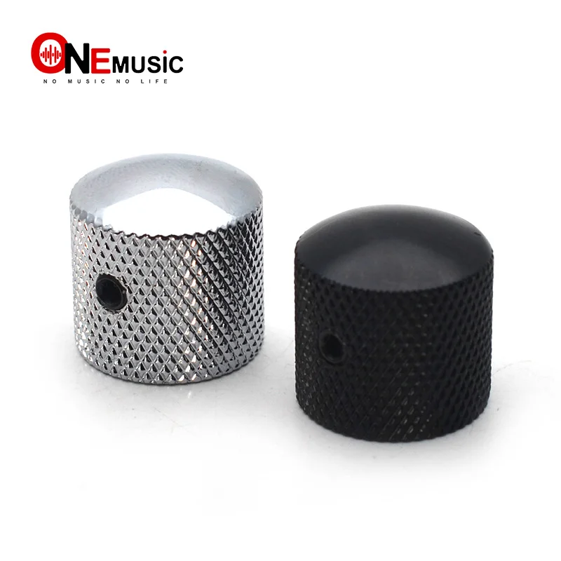 

10pcs Metal Dome Tone Tunning Knob with Hexagon Screws Lock Volume Control Buttons for Electric Guitar Bass Black/Chrome