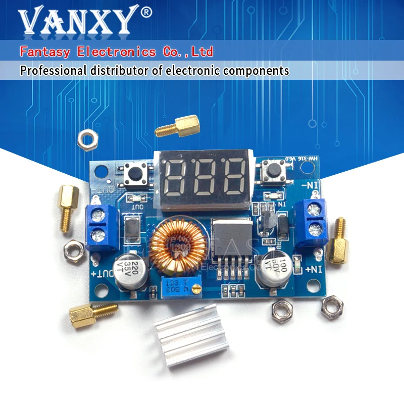 Регулируемый понижающий модуль с вольтметром 1 шт. 5 А 75 Вт новинка|step down module|step