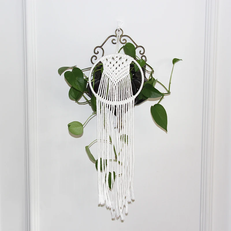 

Handmade Dream Catchers Beige Large Round Ring Circle Hanging Dream catchers Outdoor Decorations Bedroom Home Decors