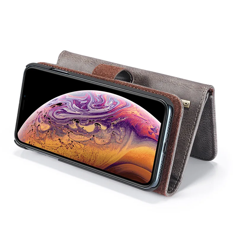 Роскошный чехол кошелек DG.MING из натуральной кожи для Apple Iphone 11 12 Pro X XS Max XR 7 8 Plus