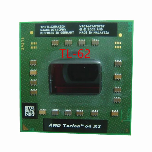 Процессор AMD для ноутбука Turion процессор TMDTL62HAX5DM Кэш память 1 м частота 2 ГГц разъем