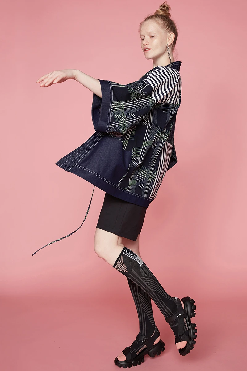 

2021 jacket female summer thin print chiffon color matching kimono new all-match air-conditioning shirt cardigan top