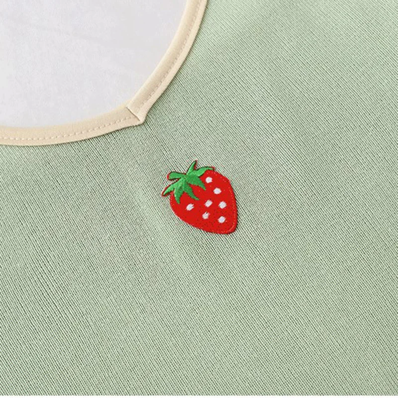 

CHRLEISURE Cute Strawberry Print Camisole Girls Cartoon Top Underwear Simple Color Comfortable Breathable Female Sling
