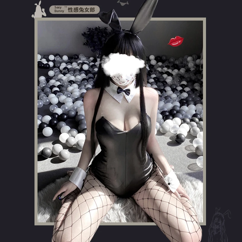 Сексуальное нижнее белье милая девочка кролик из искусственной кожи Женский