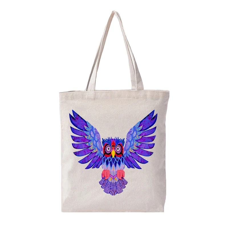 Сумка с изображением животного женская сумка из хлопка для покупок милая принтом