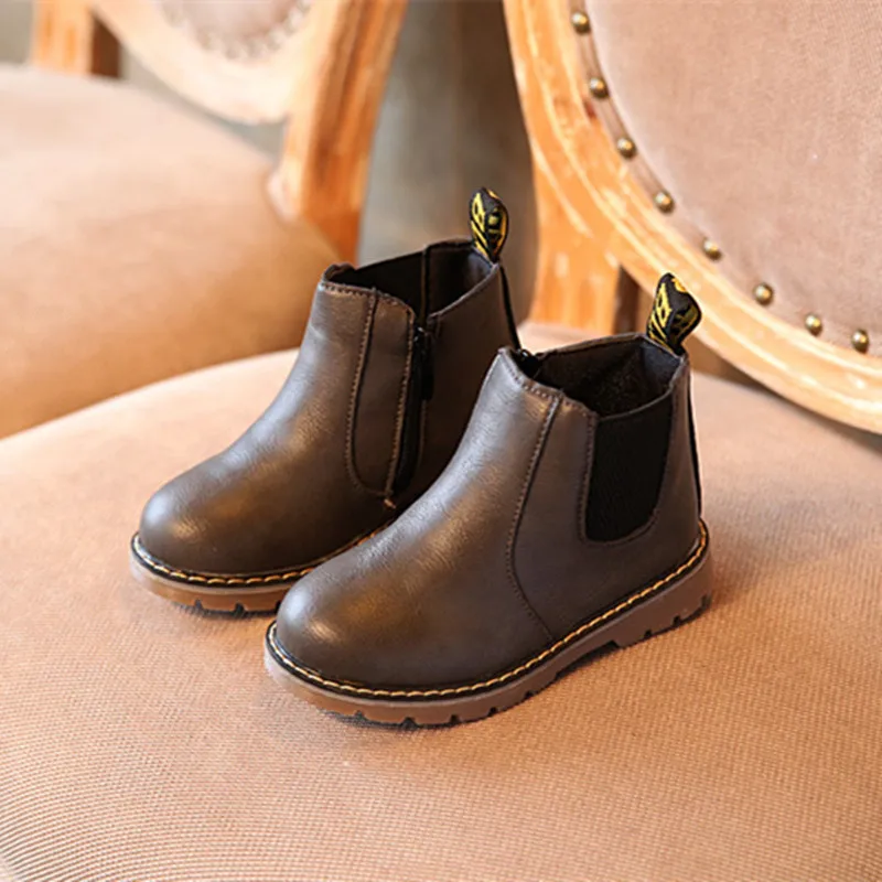 Детские осенние туфли оксфорды для мальчиков Крутые ботинки девочек модные Martin