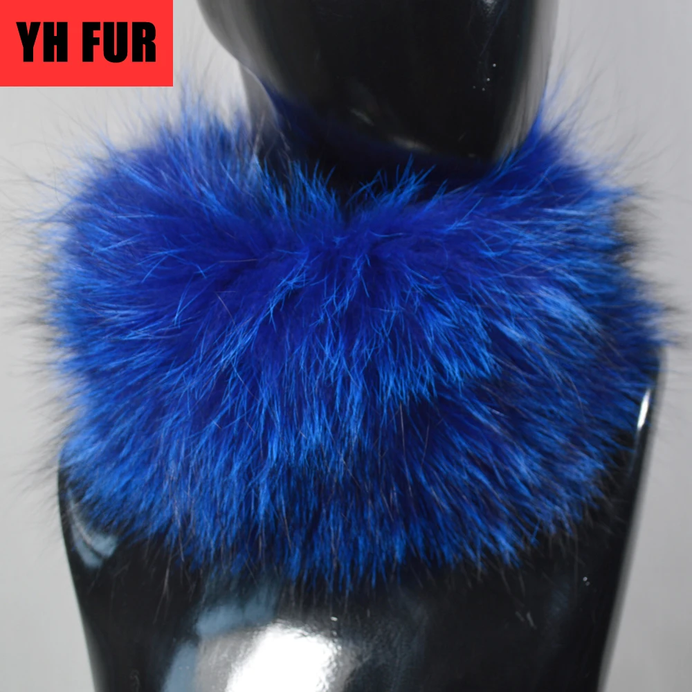 Женский вязаный шарф из натурального Лисьего меха теплый эластичный с кольцом