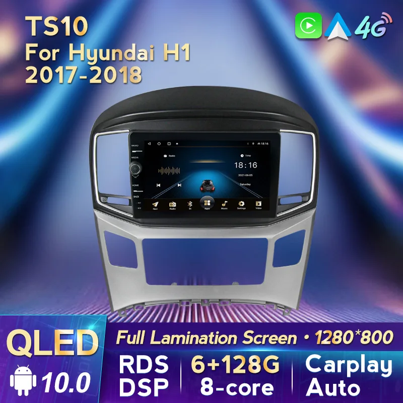 

QLEDSuitable for Hyundai H1 2 2017-2018 car radio multimedia video player GPS navigation Android 10 SWC RDS DSP carplay