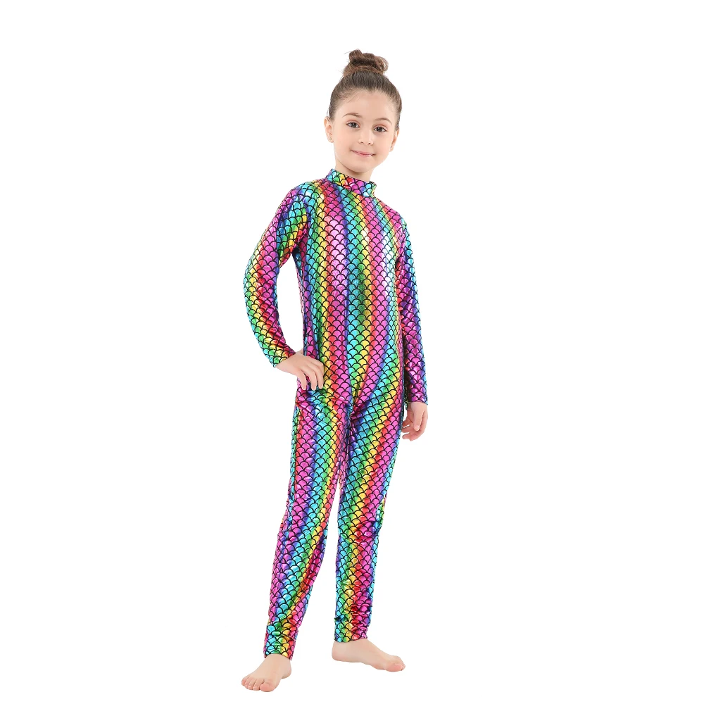 Радужная блестящая искусственная кожа одежда русалки костюм для косплея