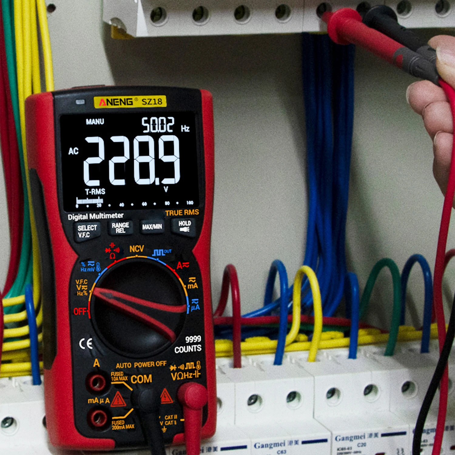 SZ18 Digital Multimeter 9999 Professional True RMS Analog Tester Multimetro DIY Transistor Capacitor NCV Testers Lcr Meter