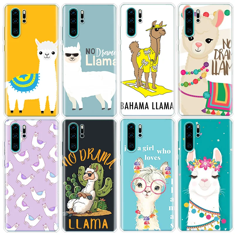 Чехол для телефона с ламой и альпаками Huawei P Smart Z 2021 Y5 Y6 Y7 Y9 Honor 50 20 Pro 10i 9 Lite 9X 8A 8S 8X 7S 7X