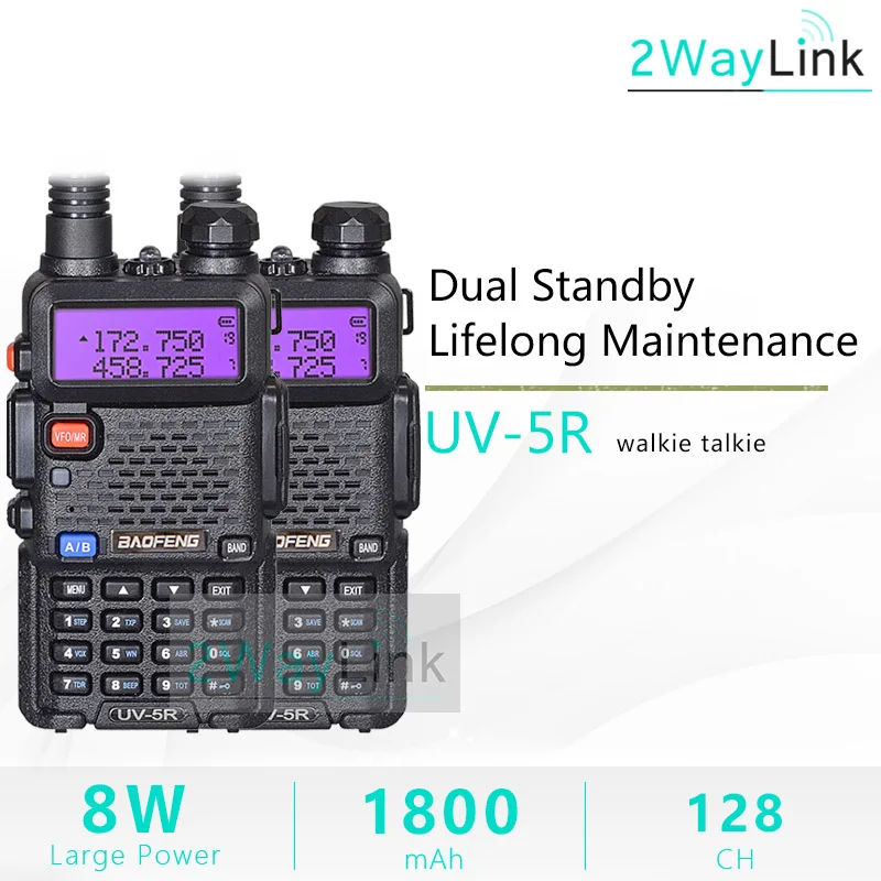 1 шт./2 шт. Baofeng UV 5R 8 Вт иди и болтай Walkie Talkie “иди 10 км uv5r рация для охоты Ham радио 9R 82