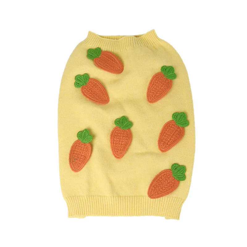 

2021New Cat Sweater Dog Clothes Winter Warm Carrot Vest Cute Carrot Designer Dog Dog Clothes Winter Bulldog French Love