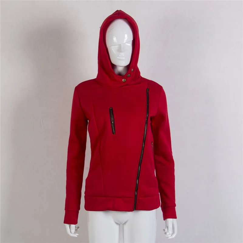 

Ladies' Autumn Winter Coats New Zipper Long Sleeves Hoodies Jacket Fashion Sweatshirt Outwear Female's Jumpers Jackets Hot Sale
