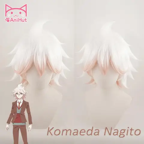 Парик Komaeda Nagito Danganronpa, парик для косплея аниме, волосы для косплея, синтетические термостойкие волосы Komaeda Nagito, косплей