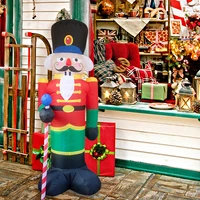 2022 christmas inflatable model nutcracker solider with light for lawn party decoration household accessories new year decor