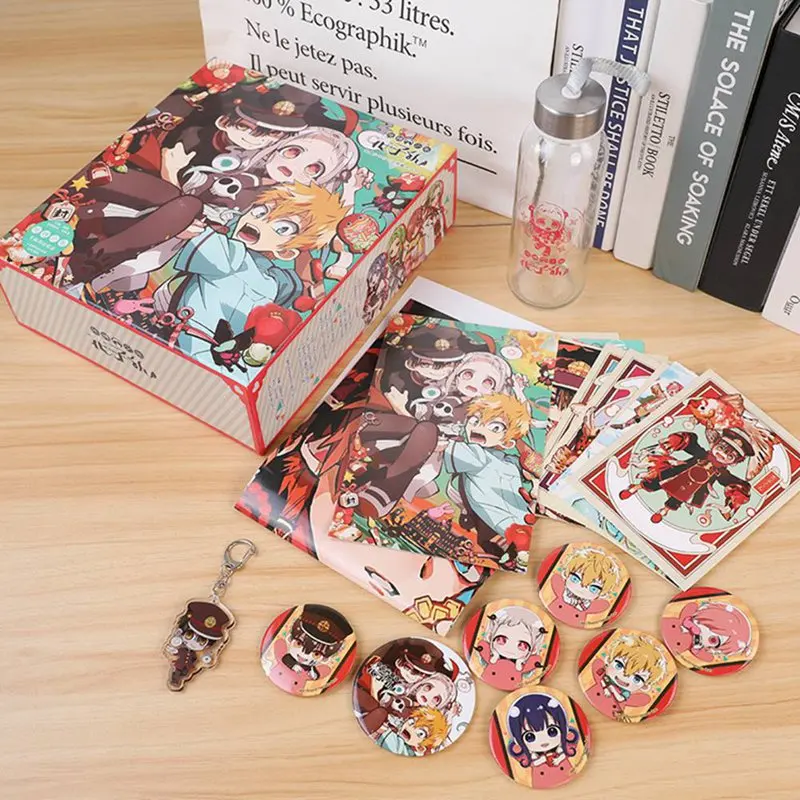 

Toy Include Badge Postcard Props Card Water Cup Pendant Bookmark Gift Anime Toilet-Bound Hanako-kun Lucky Bag Gift Box