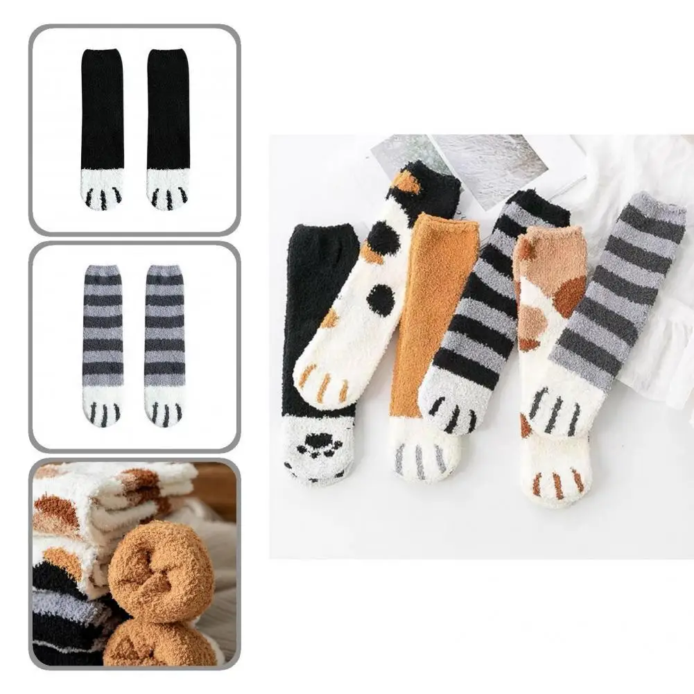 

Wear Resistant 6 Pairs Cute Cozy Extra Thick Mid-calf Length Long Socks Casual Winter Stocking Fluffy for Home