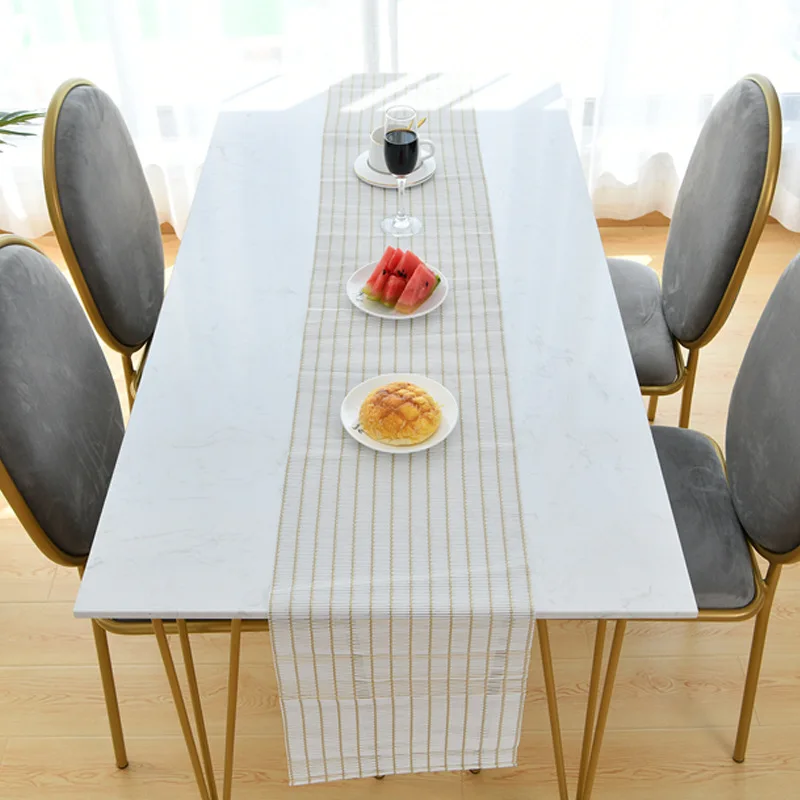 

PVC Table Runner Hollow Hinge Home Dining Table Table Decoration Tablecloth Table Runners Restaurant Wedding Table Decor