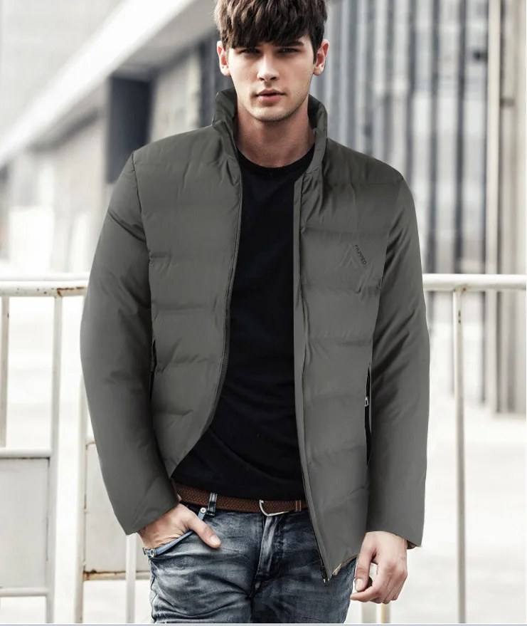 

Men's Winter Parkas Thicken Large Size Warm Long Sleeve Lapel Solid Pocket Zipper Wind Proof Male Casual Coat