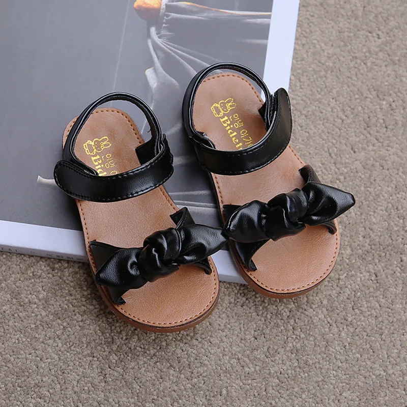 

New Summer Baby Sandals Children Girls Pu Leather Shoes Infant Kids Sandal Baby Girls Minnie Bow Princess Rubber Sandals Shoes