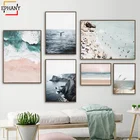 Постер с океанским пейзажем на холсте, скандинавский стиль, пляж, Кит, настенная живопись, декоративная картина, скандинавский Декор для дома