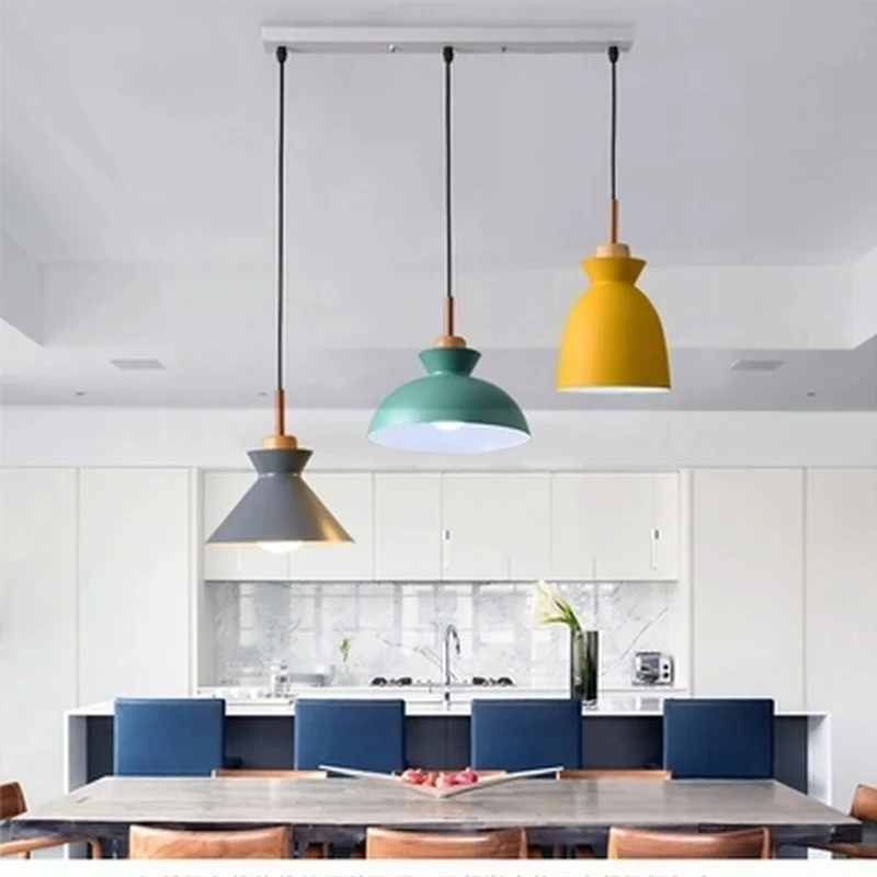 Набор из 3 ламп для обеденного стола разноцветная светодиодная Современная